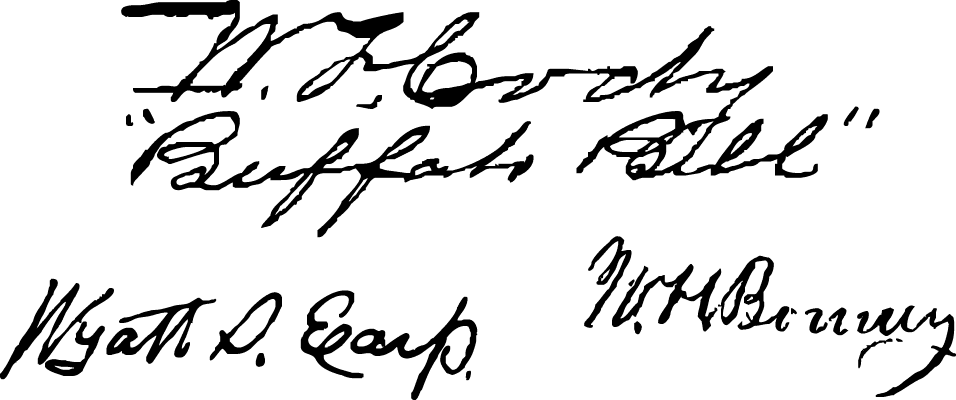 A Signature font that contains authentic autographs of some of the most famous and infamous characters to haunt the West, such as